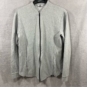 One Bone Grey Long Sleeve Full Zip Bullet Jacket Men's Size -2 ( Medium )